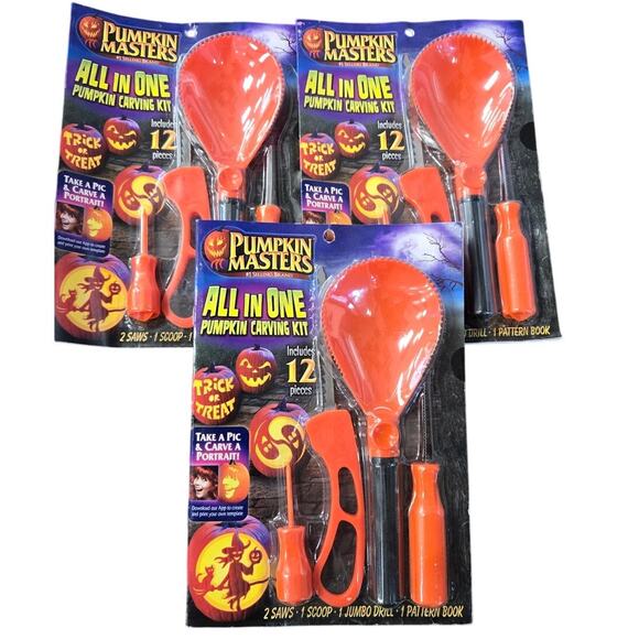 Pumpkin Masters Premium All-in-One Carving Kit – Pack of 3 – New Sealed - Picture 1 of 1